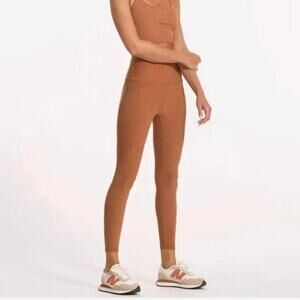 Vuori Clean Elevation Legging Large Palo Santo Heather Brown Tan Back Pocket